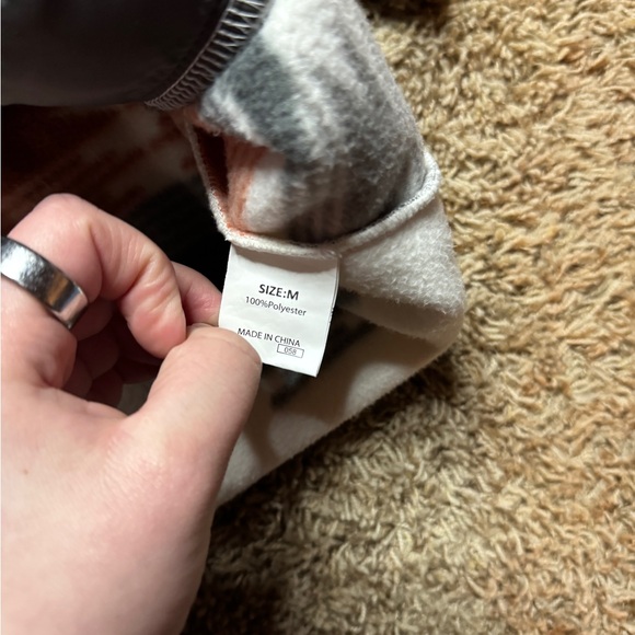 Boho Patterned Fleece Button Jacket - Picture 4 of 5